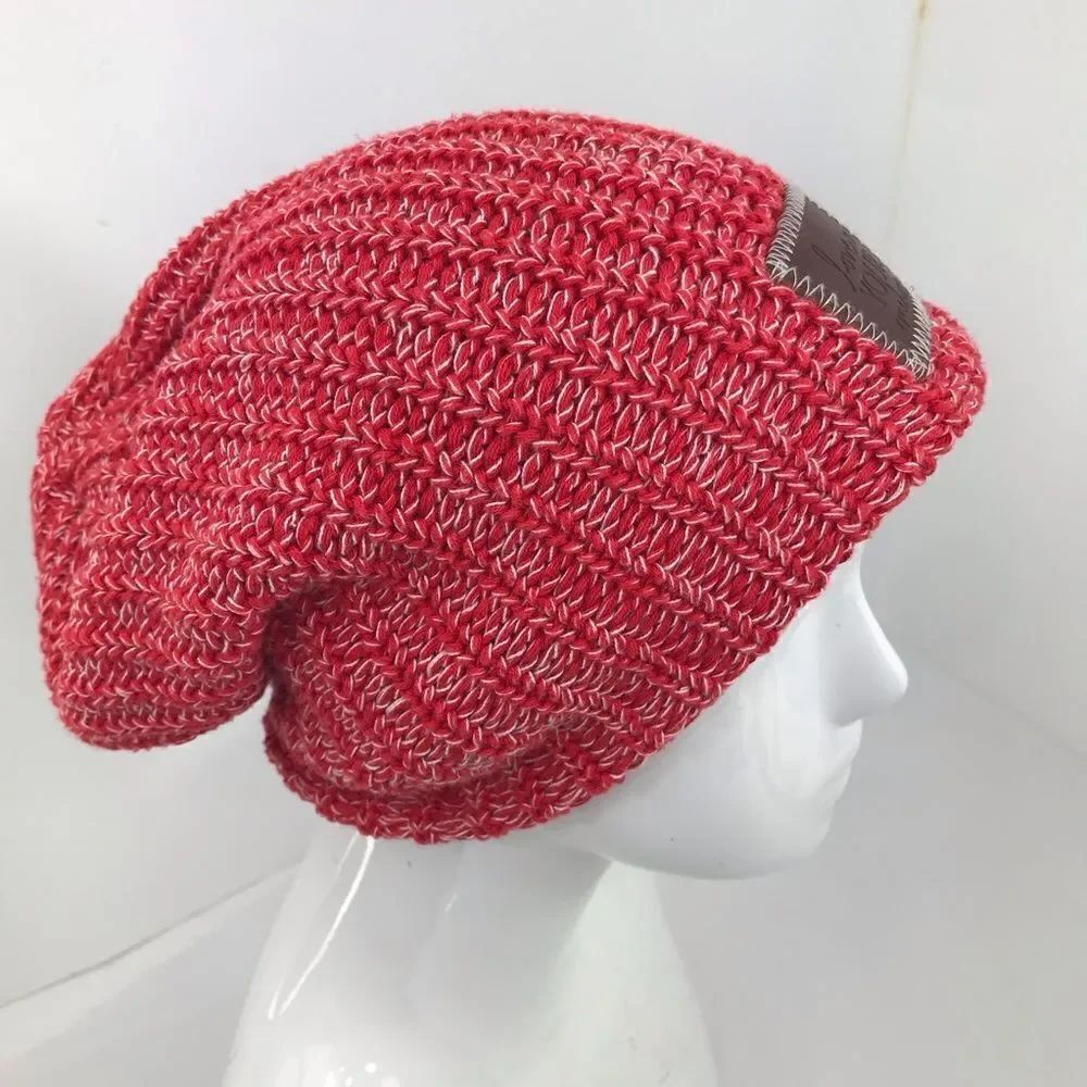 Love Your Melon Red Thick Knit Beanie Hat